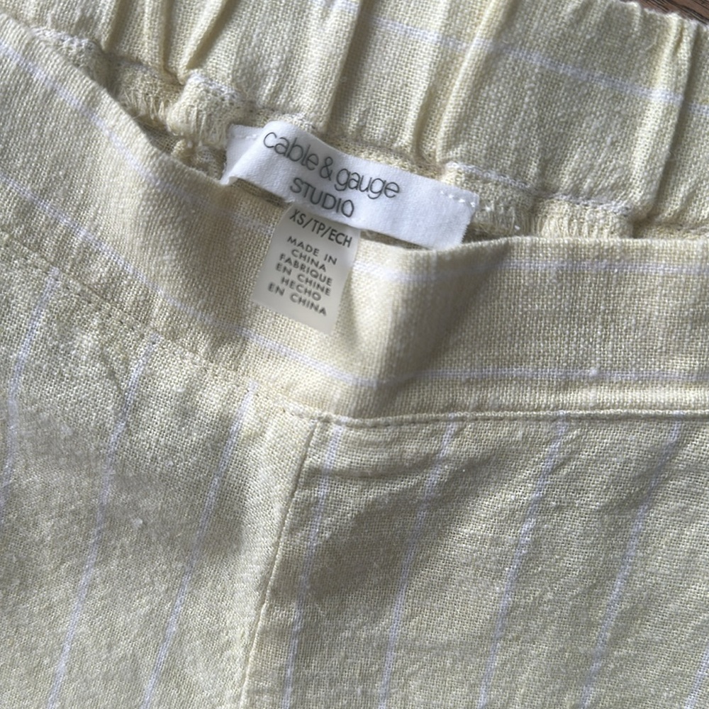 Cable & Gauge Yellow Wide Leg Pants - Picture 4 of 4